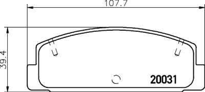 Jeu de plaquettes de frein HELLA 8DB 355 016-761