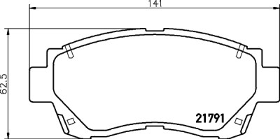 Jeu de plaquettes de frein HELLA 8DB 355 016-771
