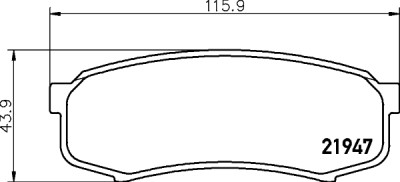 Jeu de plaquettes de frein HELLA 8DB 355 016-831