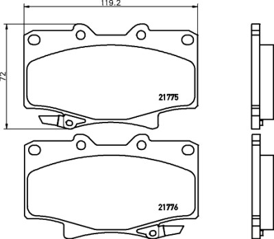 Jeu de plaquettes de frein HELLA 8DB 355 016-871