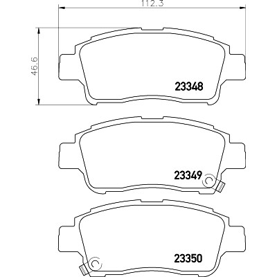 Jeu de plaquettes de frein HELLA 8DB 355 017-071