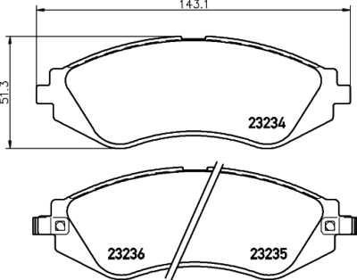 Jeu de plaquettes de frein HELLA 8DB 355 017-141