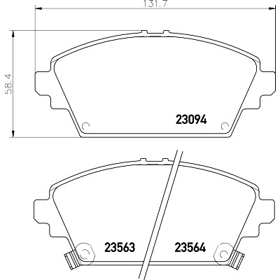 Jeu de plaquettes de frein HELLA 8DB 355 017-171