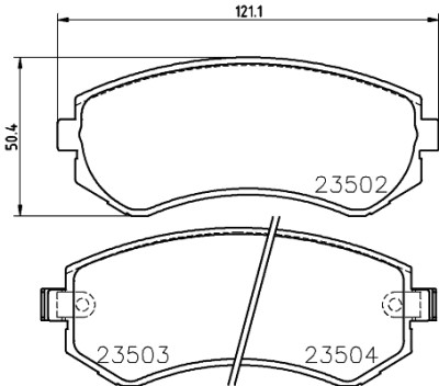 Jeu de plaquettes de frein HELLA 8DB 355 017-201