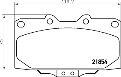 Jeu de plaquettes de frein HELLA 8DB 355 017-211