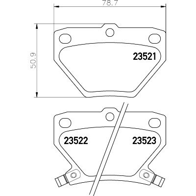 Jeu de plaquettes de frein HELLA 8DB 355 017-221