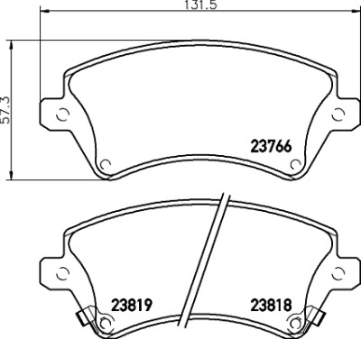 Jeu de plaquettes de frein HELLA 8DB 355 017-241
