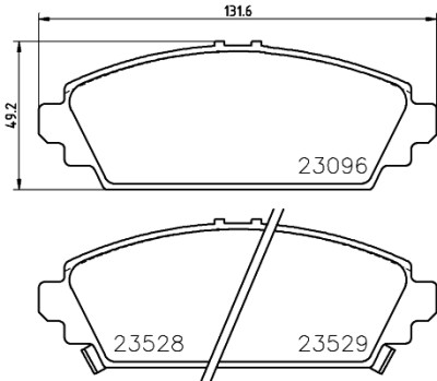 Jeu de plaquettes de frein HELLA 8DB 355 017-261