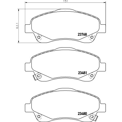 Jeu de plaquettes de frein HELLA 8DB 355 017-321