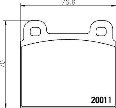 Jeu de plaquettes de frein HELLA 8DB 355 017-451