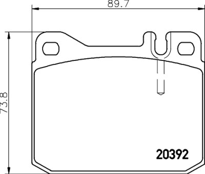 Jeu de plaquettes de frein HELLA 8DB 355 017-461