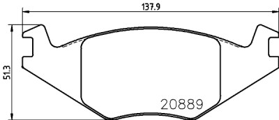 Jeu de plaquettes de frein HELLA 8DB 355 017-491