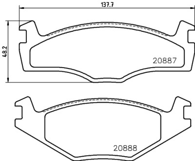 Jeu de plaquettes de frein HELLA 8DB 355 017-501