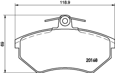 Jeu de plaquettes de frein HELLA 8DB 355 017-891
