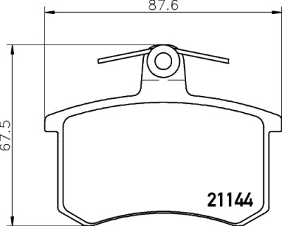 Jeu de plaquettes de frein HELLA 8DB 355 017-951