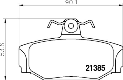 Jeu de plaquettes de frein HELLA 8DB 355 017-991