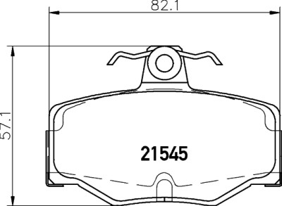 Jeu de plaquettes de frein HELLA 8DB 355 018-021