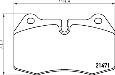 Jeu de plaquettes de frein HELLA 8DB 355 018-211