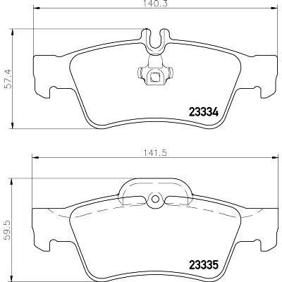 Jeu de plaquettes de frein HELLA 8DB 355 018-751