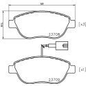 Jeu de plaquettes de frein HELLA 8DB 355 018-831