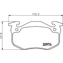 Jeu de plaquettes de frein HELLA 8DB 355 018-951