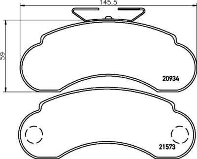 Jeu de plaquettes de frein HELLA 8DB 355 019-101