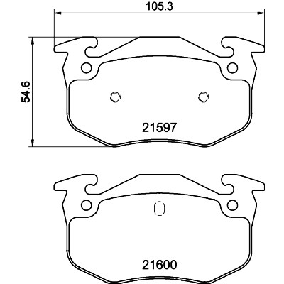 Jeu de plaquettes de frein HELLA 8DB 355 019-221