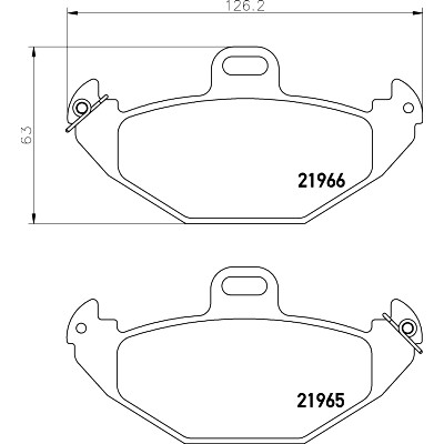 Jeu de plaquettes de frein HELLA 8DB 355 019-351
