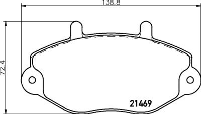 Jeu de plaquettes de frein HELLA 8DB 355 019-381