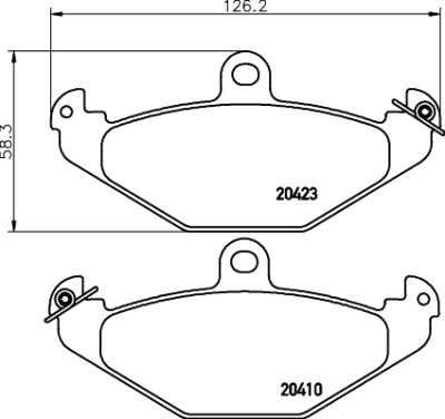 Jeu de plaquettes de frein HELLA 8DB 355 019-401