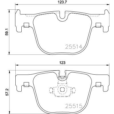 Jeu de plaquettes de frein HELLA 8DB 355 019-781