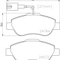 Jeu de plaquettes de frein HELLA 8DB 355 019-921