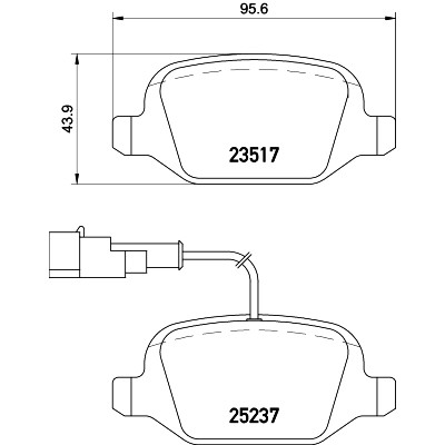 Jeu de plaquettes de frein HELLA 8DB 355 019-961