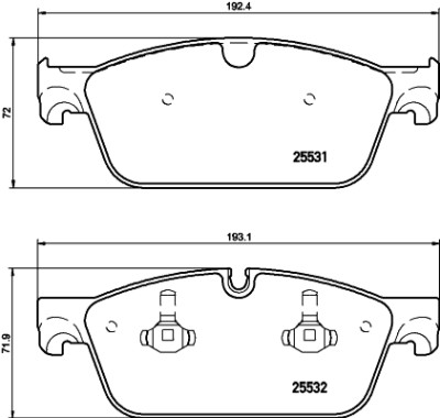 Jeu de plaquettes de frein HELLA 8DB 355 020-141