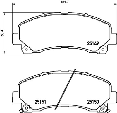 Jeu de plaquettes de frein HELLA 8DB 355 020-171