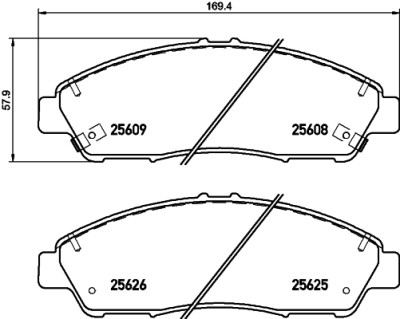Jeu de plaquettes de frein HELLA 8DB 355 020-211