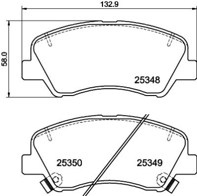 Jeu de plaquettes de frein HELLA 8DB 355 020-231