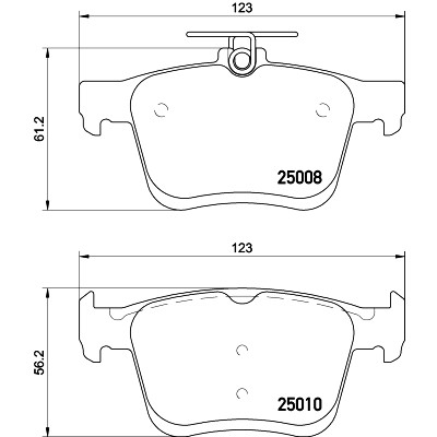 Jeu de plaquettes de frein HELLA 8DB 355 020-271