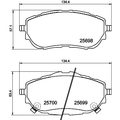 Jeu de plaquettes de frein HELLA 8DB 355 020-281