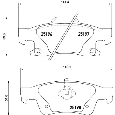 Jeu de plaquettes de frein HELLA 8DB 355 020-351