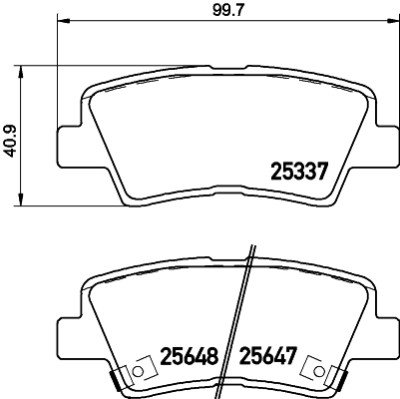 Jeu de plaquettes de frein HELLA 8DB 355 020-371