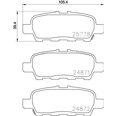Jeu de plaquettes de frein HELLA 8DB 355 020-401