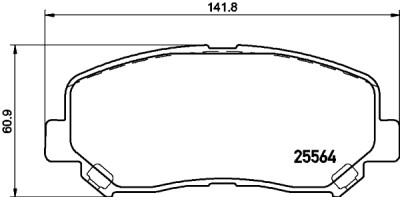 Jeu de plaquettes de frein HELLA 8DB 355 020-511