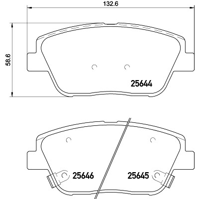 Jeu de plaquettes de frein HELLA 8DB 355 020-551