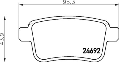 Jeu de plaquettes de frein HELLA 8DB 355 020-641