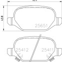 Jeu de plaquettes de frein HELLA 8DB 355 020-751