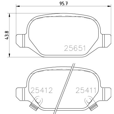 Jeu de plaquettes de frein HELLA 8DB 355 020-751