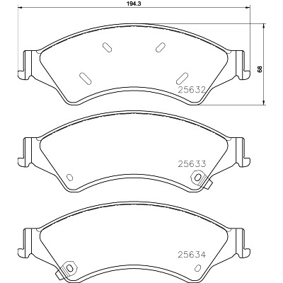 Jeu de plaquettes de frein HELLA 8DB 355 020-781