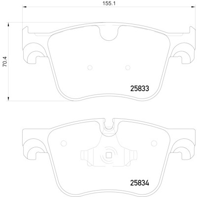 Jeu de plaquettes de frein HELLA 8DB 355 020-981