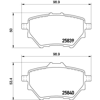 Jeu de plaquettes de frein HELLA 8DB 355 020-991